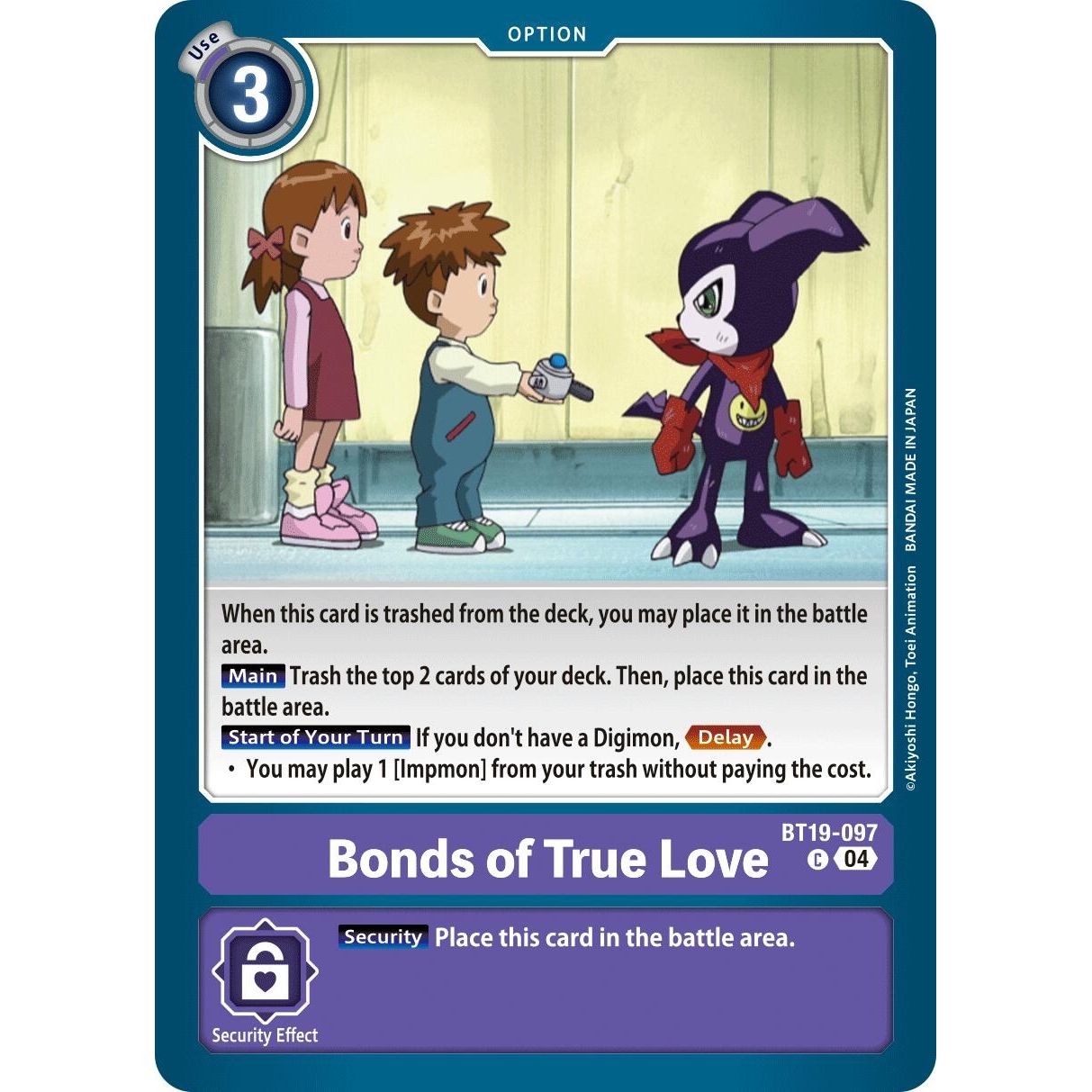 Image for Bonds of True Love (BT19-097 C) (BT19-20) - Digimon Card Game
