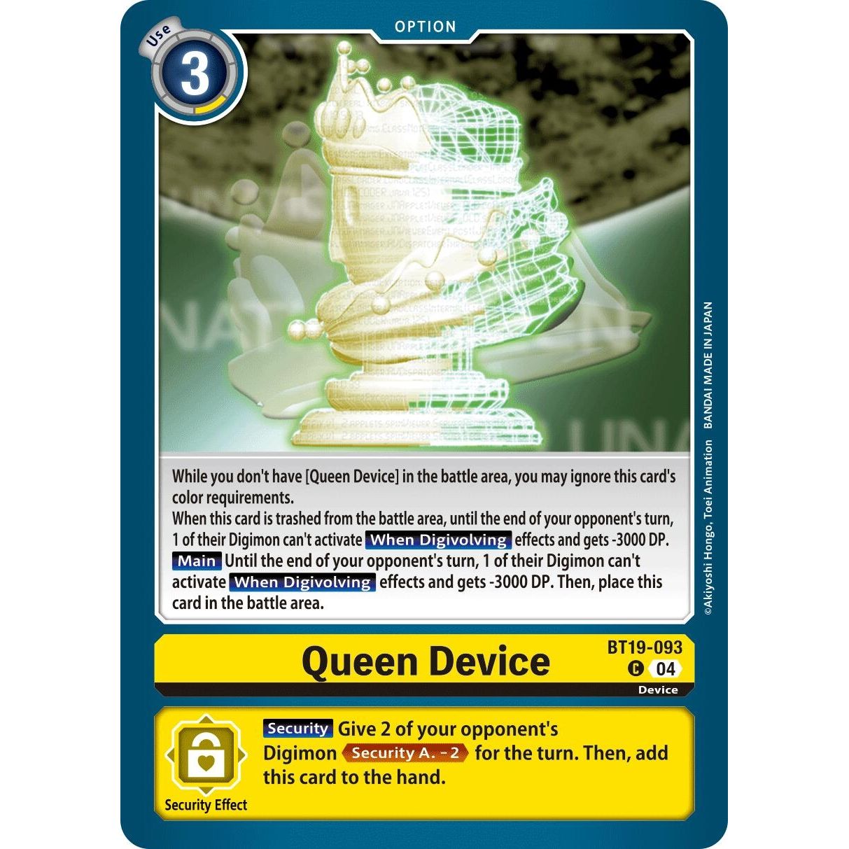 Image for Queen Device (BT19-093 C) (BT19-20) - Digimon Card Game