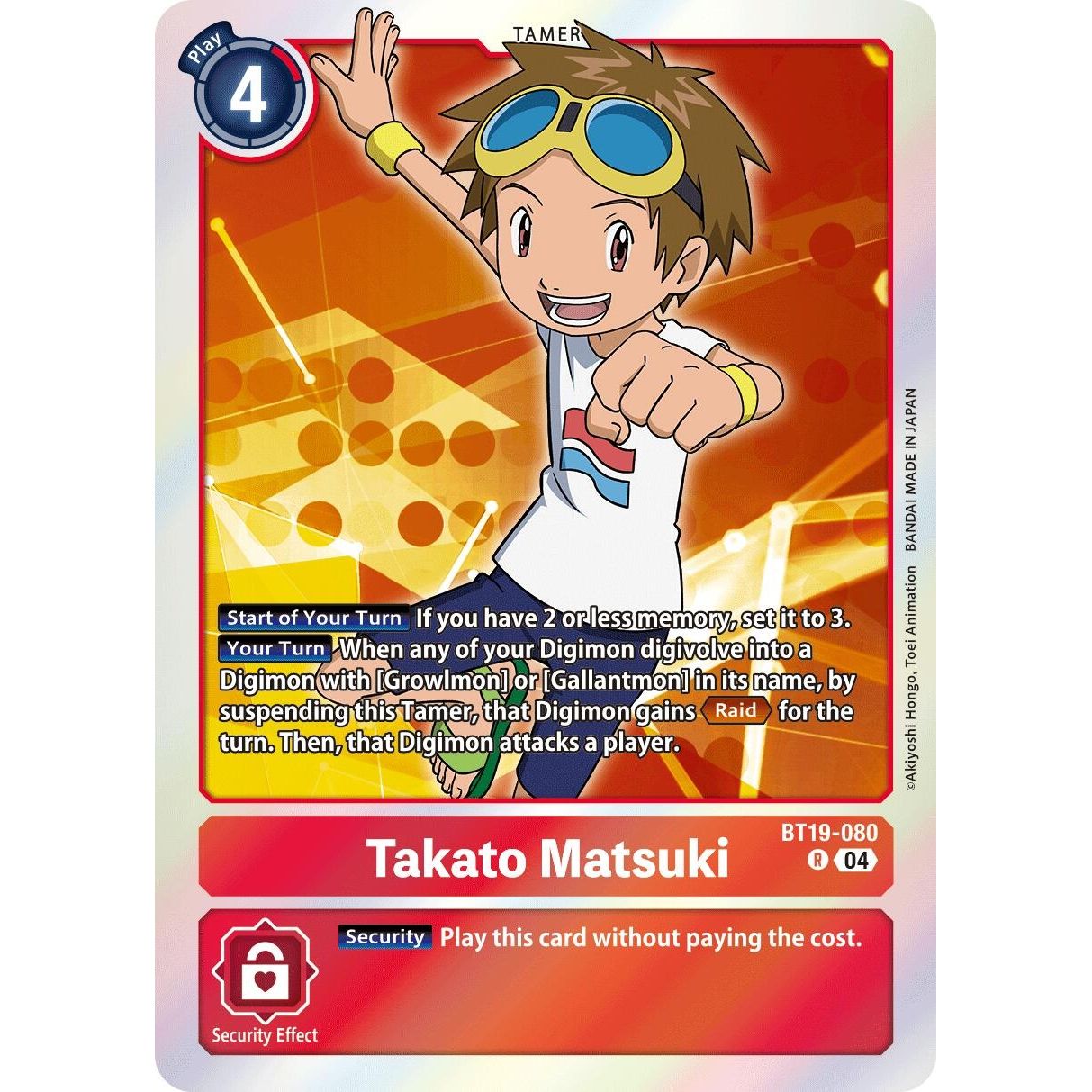 Image for Takato Matsuki (BT19-080 R) (BT19-20) - Digimon Card Game