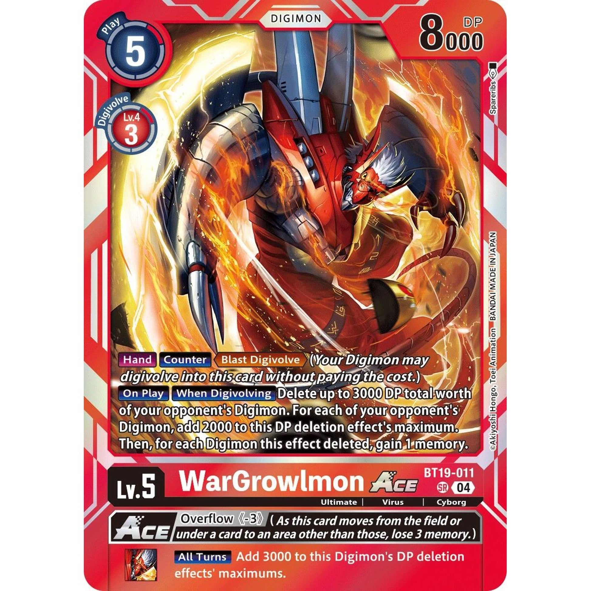 Image for WarGrowlmon ACE (BT19-011 SR) (BT19-20) - Digimon Card Game