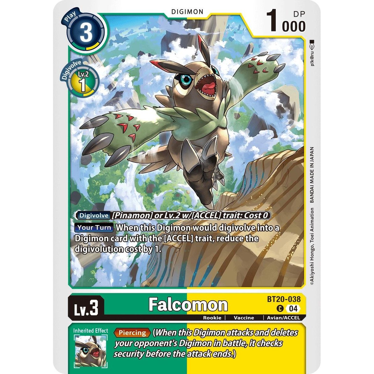 Image for Falcomon (BT20-038 C) (BT19-20) - Digimon Card Game