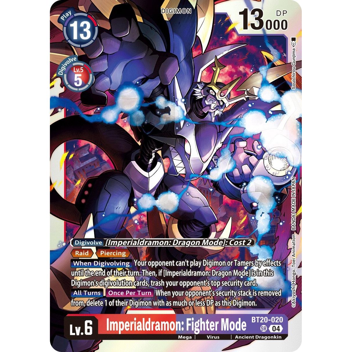 Image for Imperialdramon: Fighter Mode (BT20-020 SR) (BT19-20) - Digimon Card Game