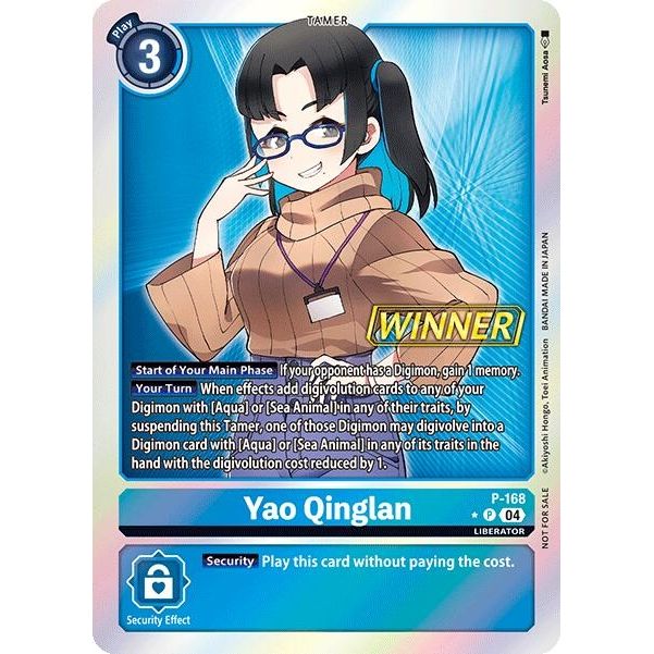 Image for Yao Qinglan (Store Tournament 2025 Vol.1 Winner Pack) (P-168 P) (D-PR) - Digimon Card Game
