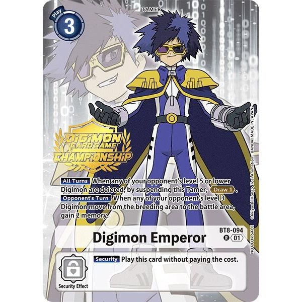 Image for Digimon Emperor (Championship 2024 Gold Stamp Card Set) (BT8-094 R) (BT08) - Digimon Card Game