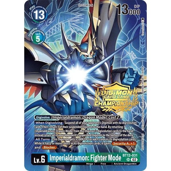 Image for Imperialdramon: Fighter Mode (Championship 2024 Gold Stamp Card Set) (BT12-031 SR) (BT12) - Digimon Card Game