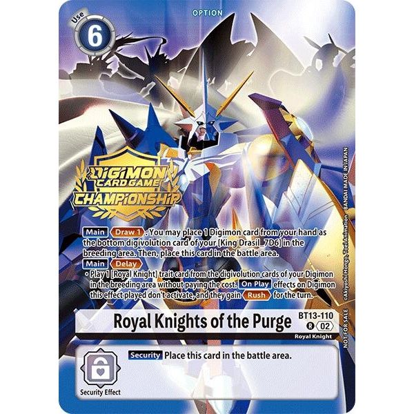 Image for Royal Knights of the Purge (Championship 2024 Gold Stamp Card Set) (BT13-110 R) (BT13) - Digimon Card Game