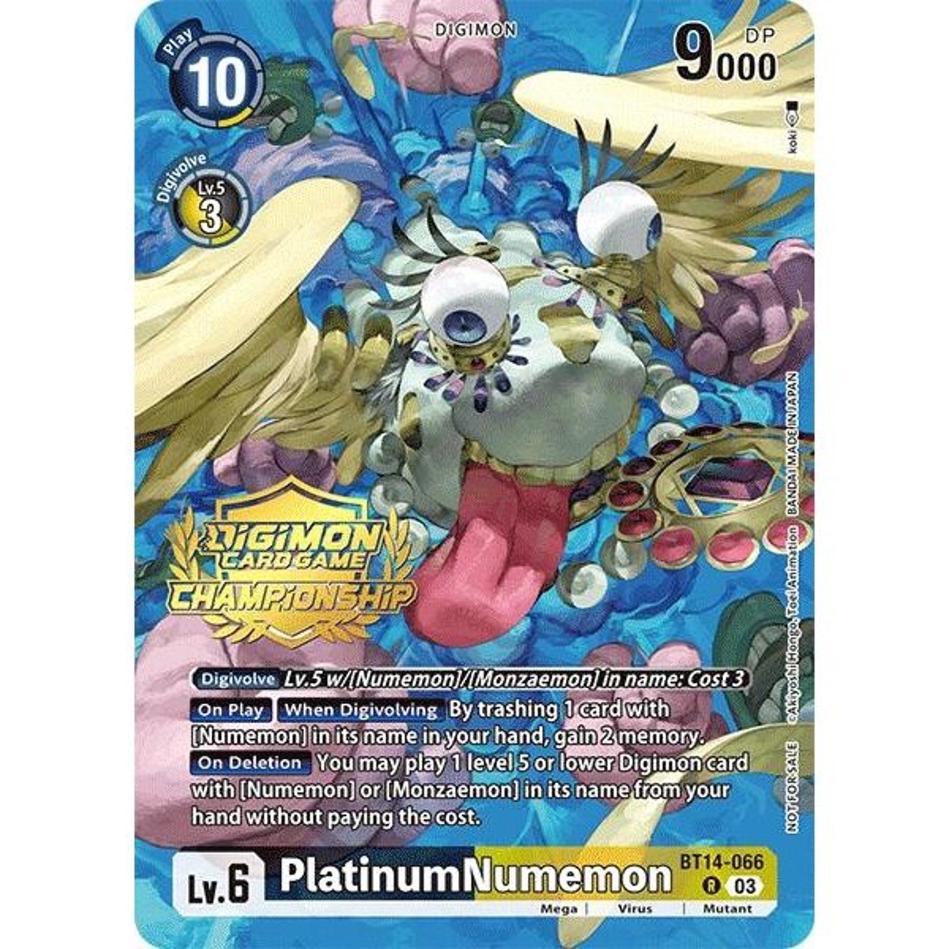 Image for PlatinumNumemon (Championship 2024 Gold Stamp Card Set) (BT14-066 R) (BT14) - Digimon Card Game