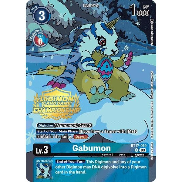 Image for Gabumon (Championship 2024 Tamers Pack) (BT17-019 R) (BT17) - Digimon Card Game