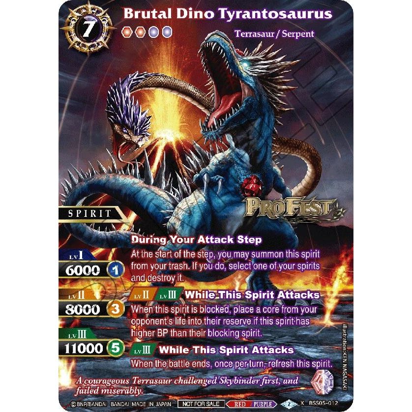 Image for Brutal Dino Tyrantosaurus (Pro Fest X Rare Special Pack Vol. 2) (BSS05-012) (BSSP) - Battle Spirits Saga