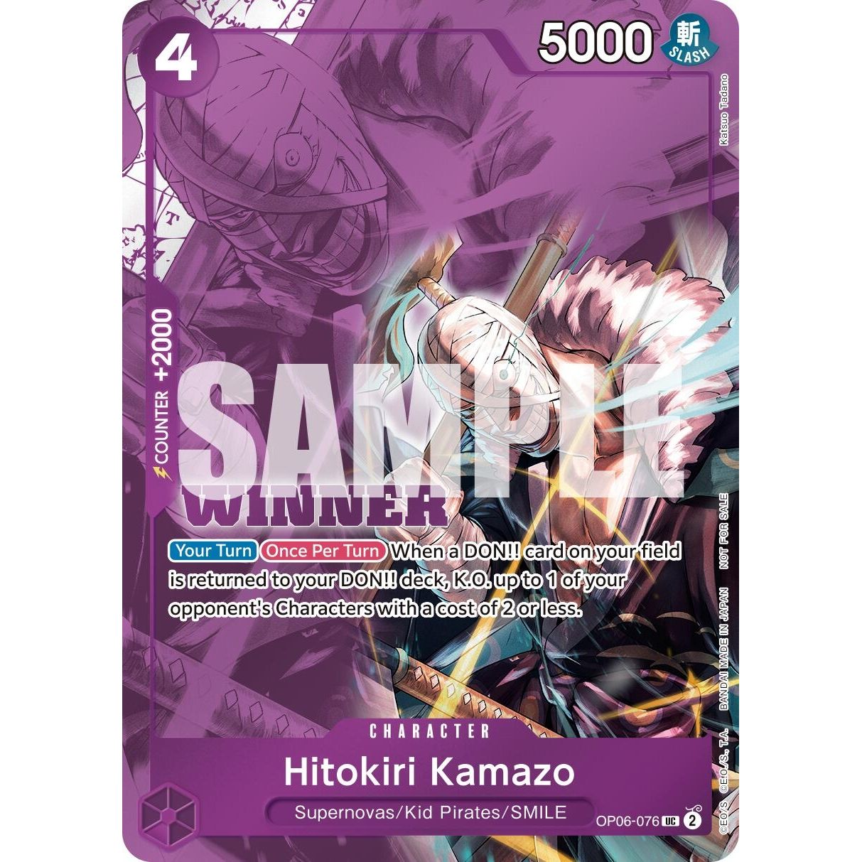 Image for Hitokiri Kamazo (Winner Pack 2025 Vol. 1) (OP06-076) (OP-PR) - One Piece Card Game