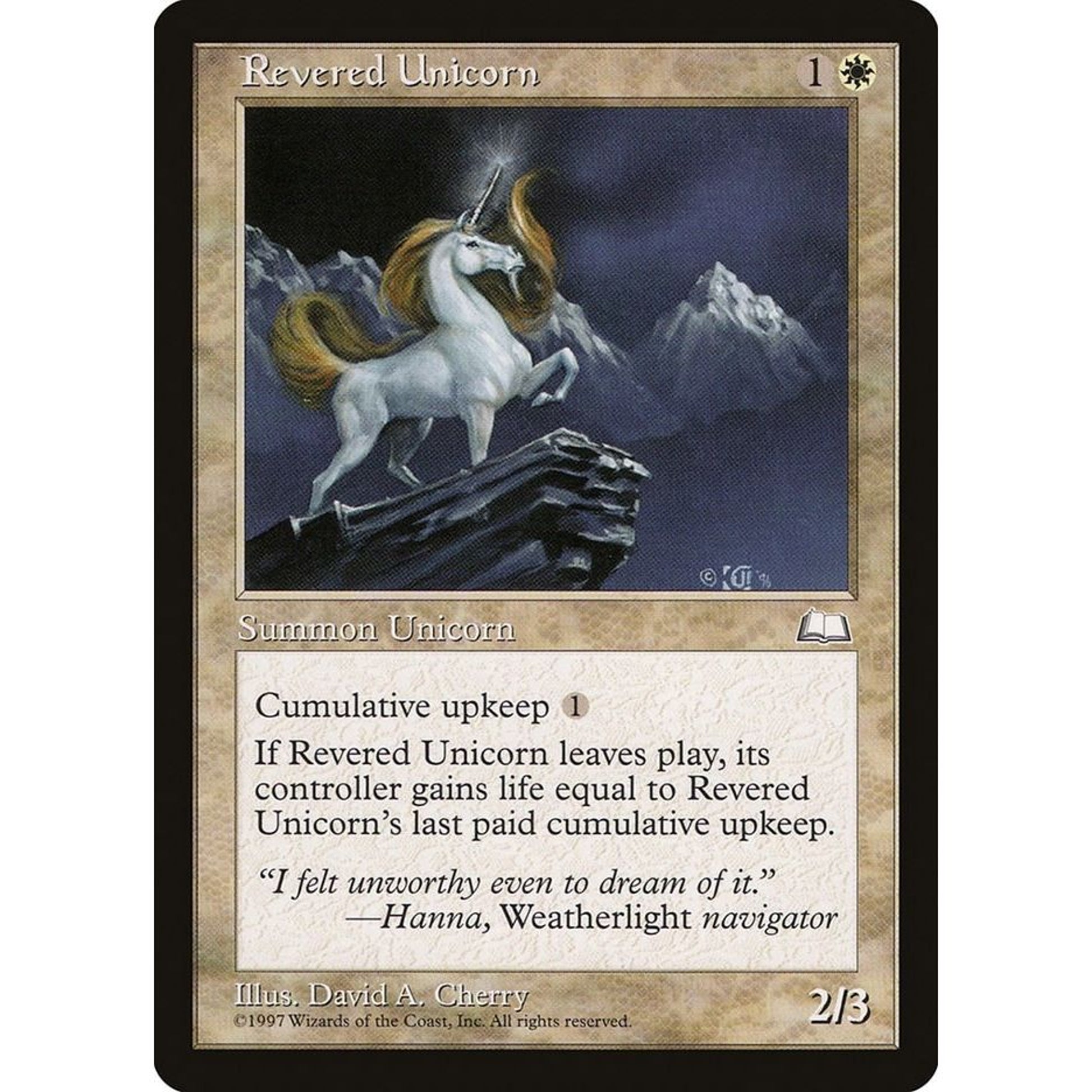Image for Revered Unicorn (WTH) - Magic: The Gathering