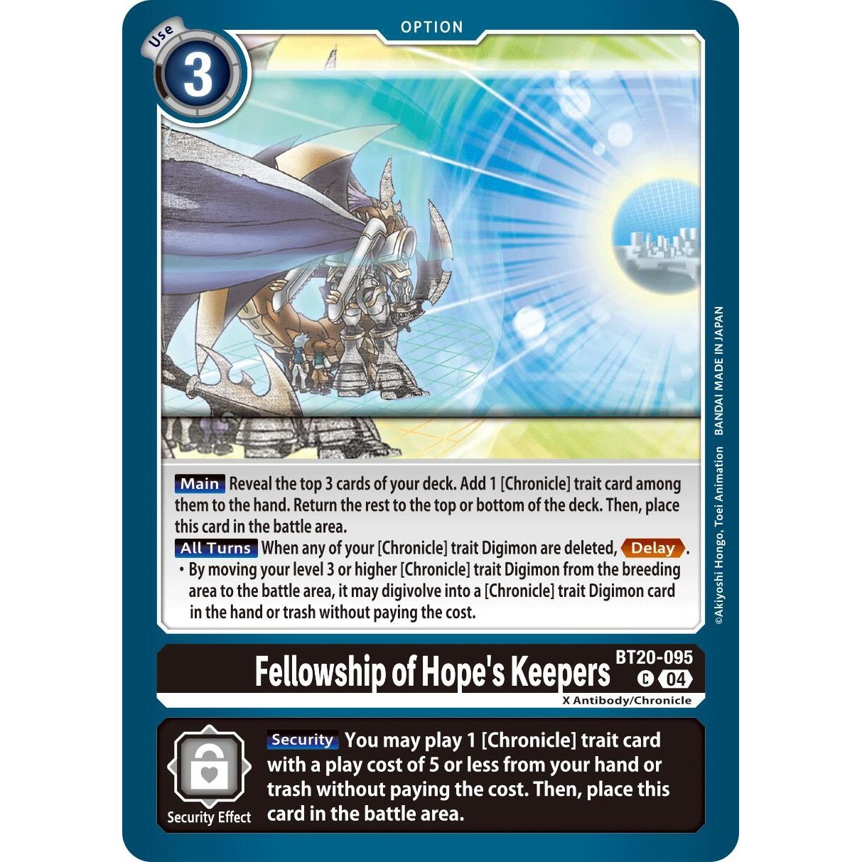 Image for Fellowship of Hope's Keepers (BT20-095 C) (BT19-20) - Digimon Card Game