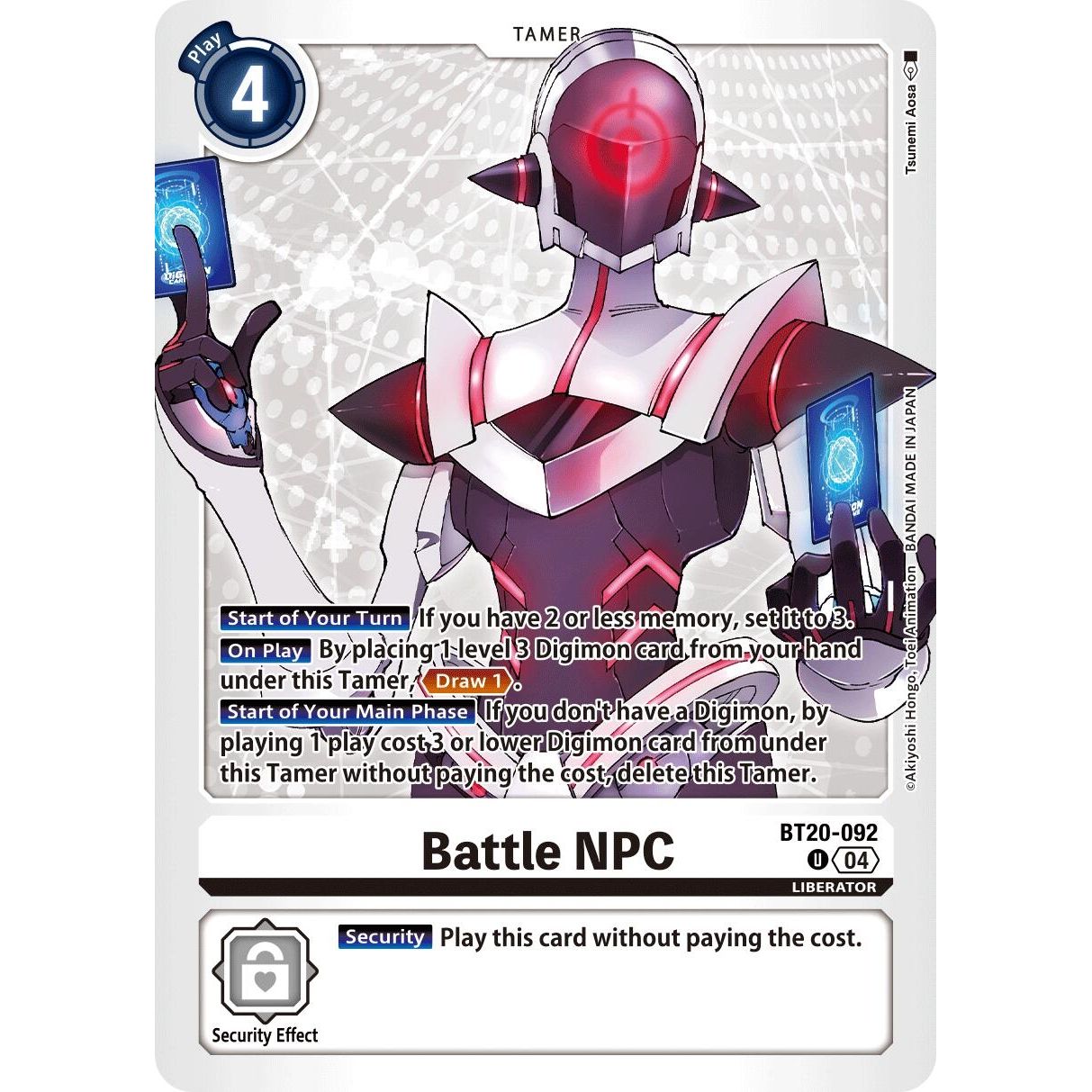 Image for Battle NPC (BT20-092 U) (BT19-20) - Digimon Card Game