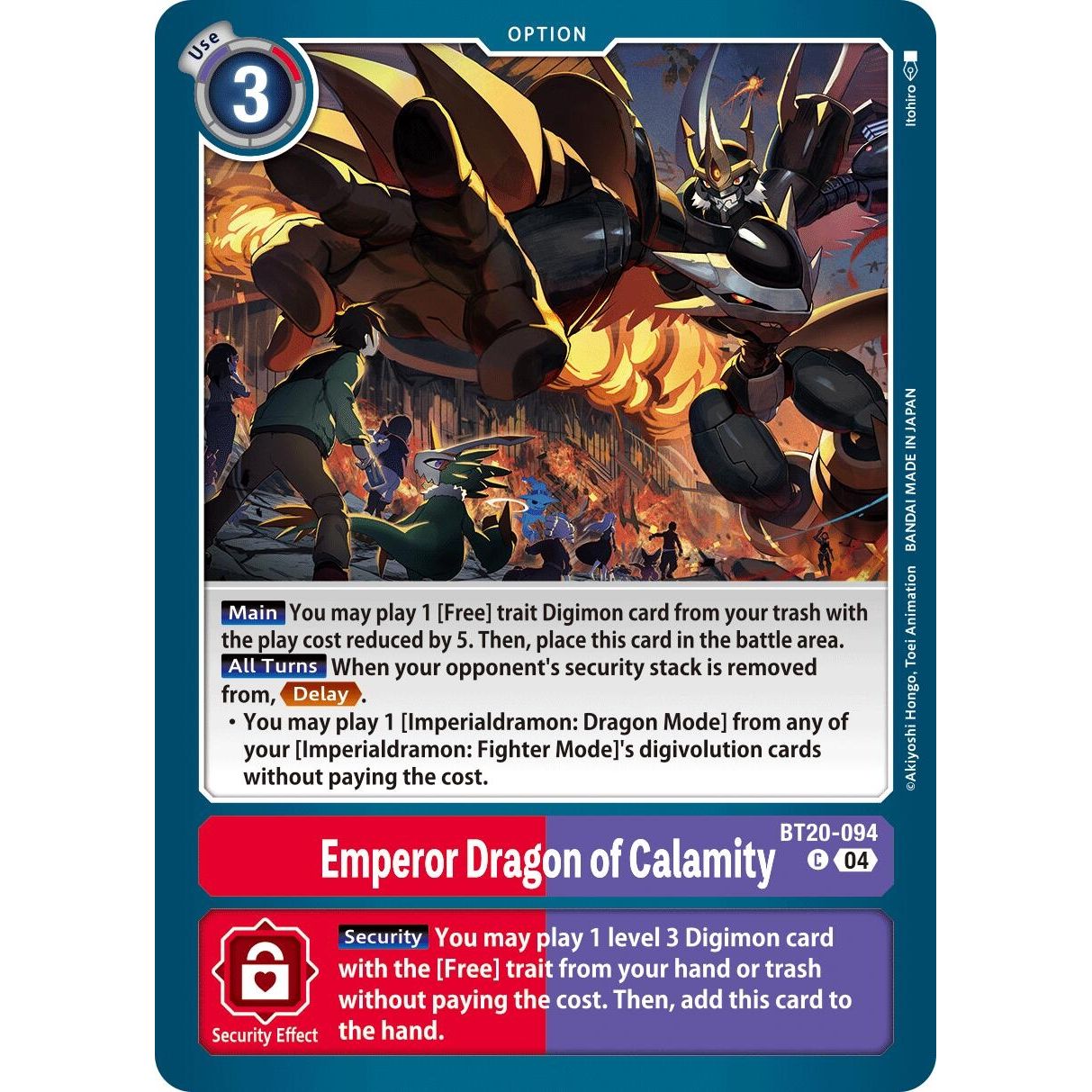 Image for Emperor Dragon of Calamity (BT20-094 C) (BT19-20) - Digimon Card Game