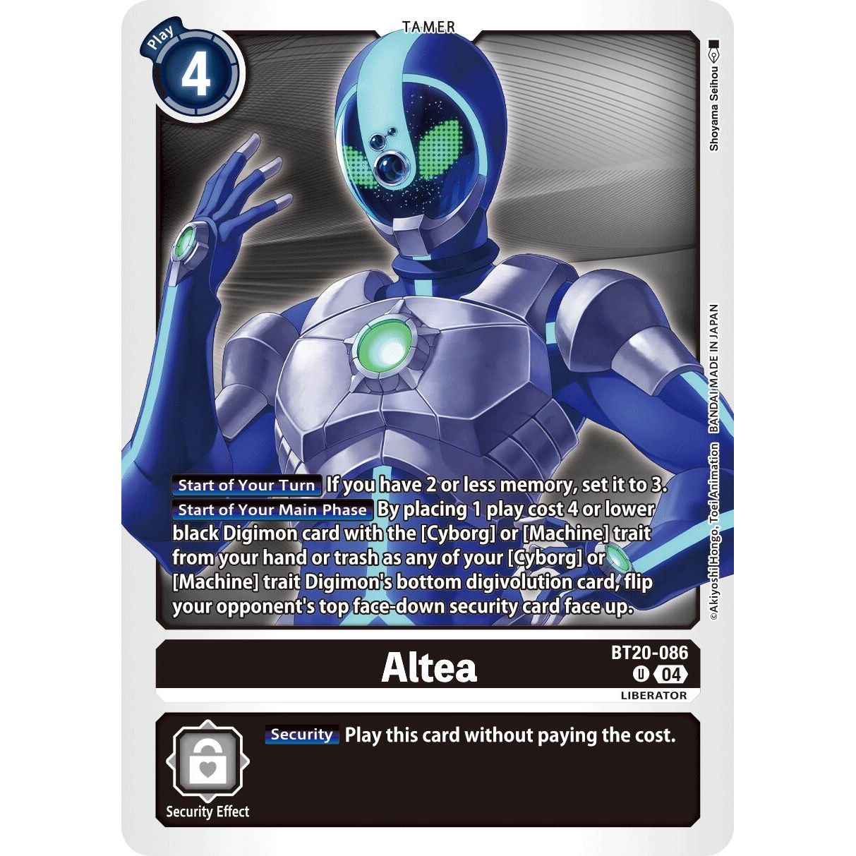 Image for Altea (BT20-086 U) (BT19-20) - Digimon Card Game