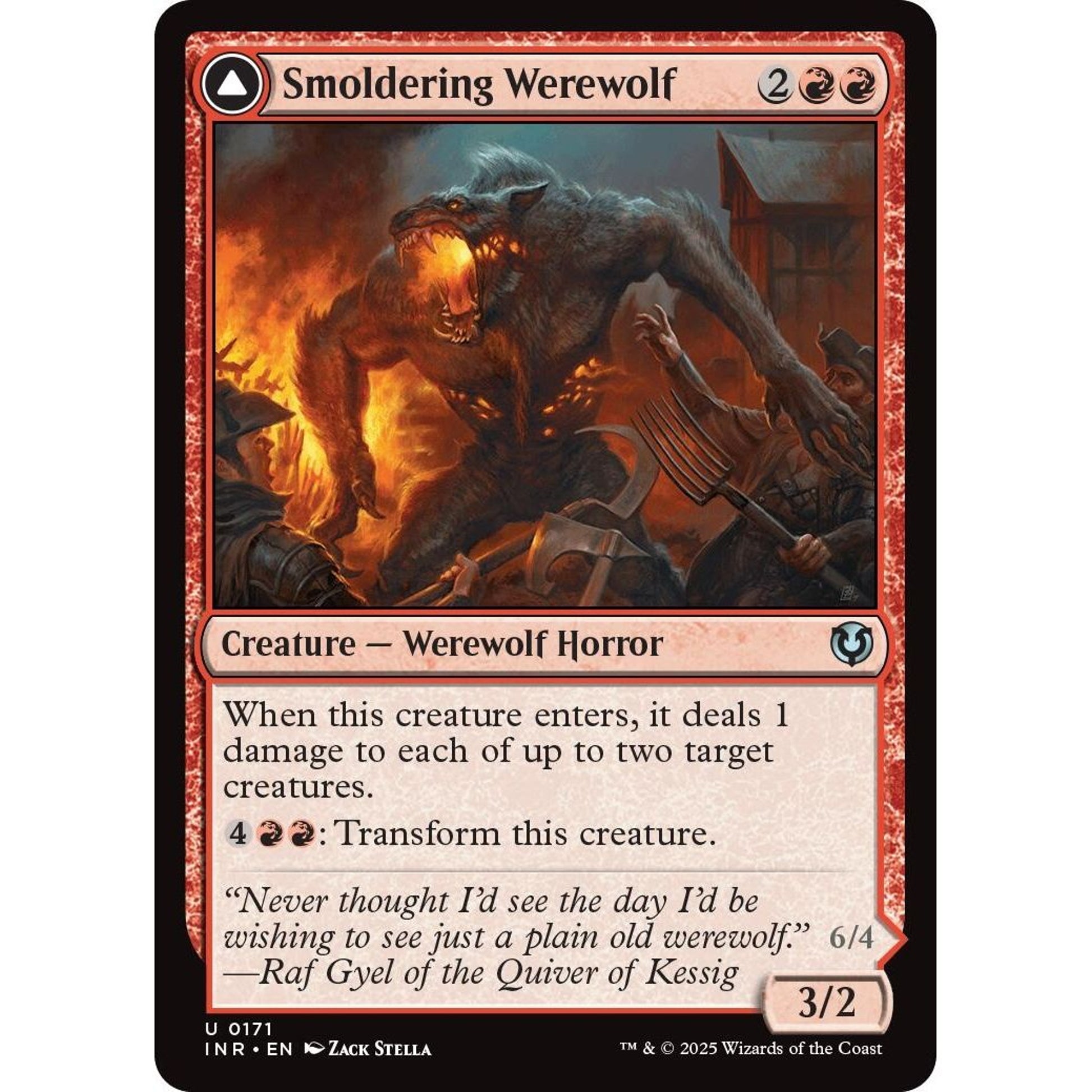 Image for Smoldering Werewolf (171) (INR) - Magic: The Gathering