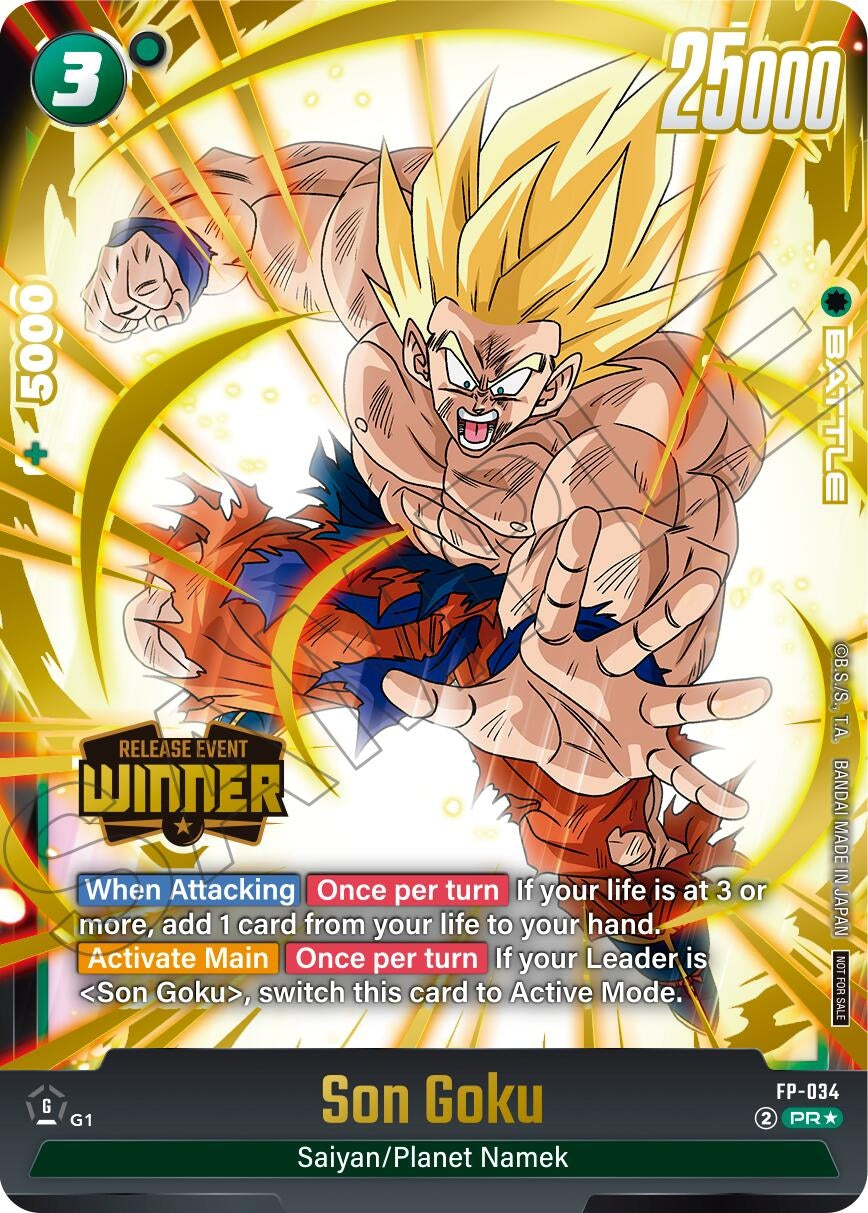 Image for Son Goku - FP-034 (Release Event Winner) (FP-034) (DBSFW_PR) - Dragon Ball Super: Fusion World