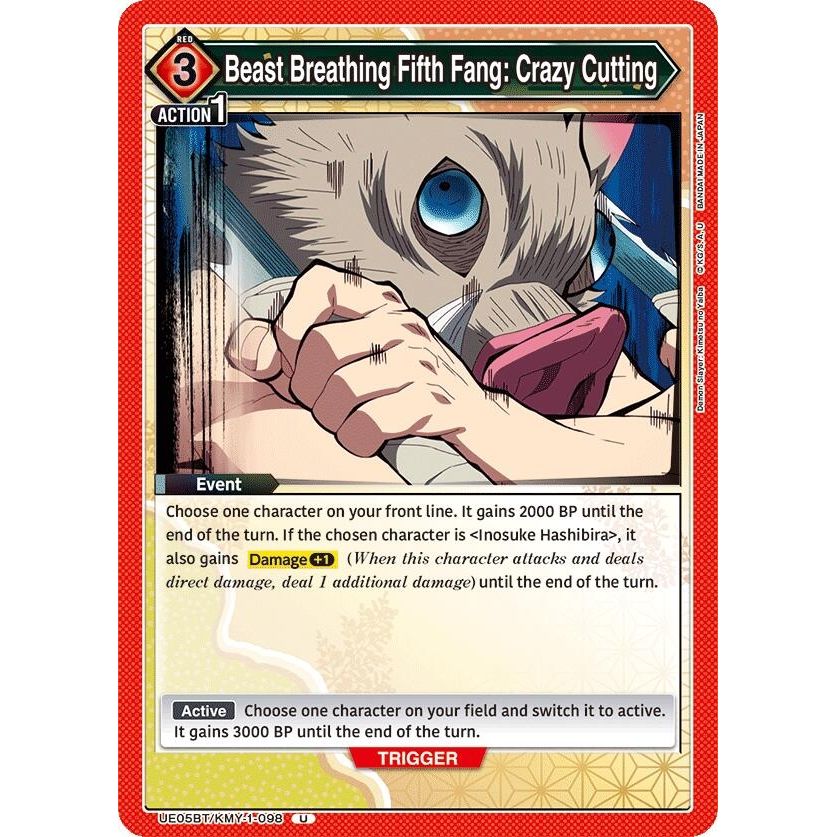 Image for Beast Breathing Fifth Fang: Crazy Cutting (UE05BT/KMY-1-098) (UE05BT) - Union Arena