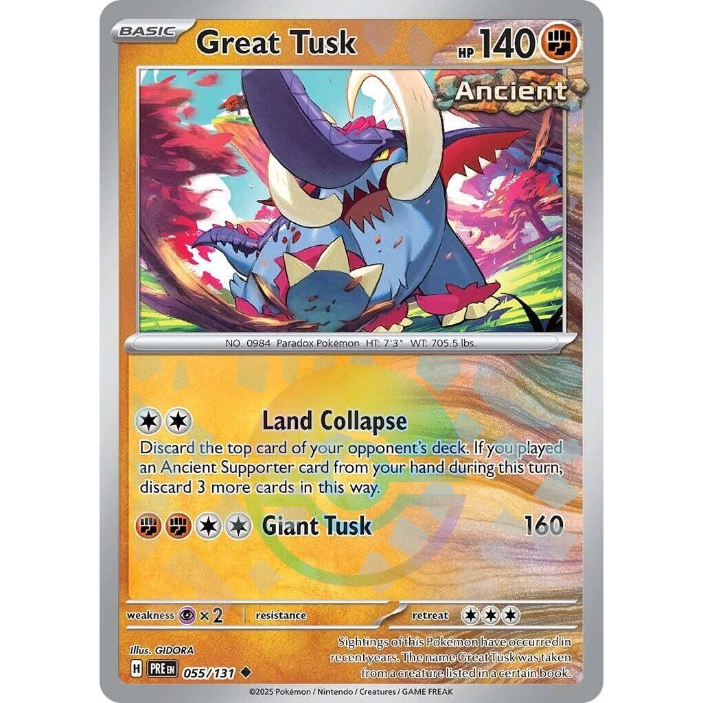 Image for Great Tusk (Poke Ball Pattern) (055/131) (PRE) - Pokemon