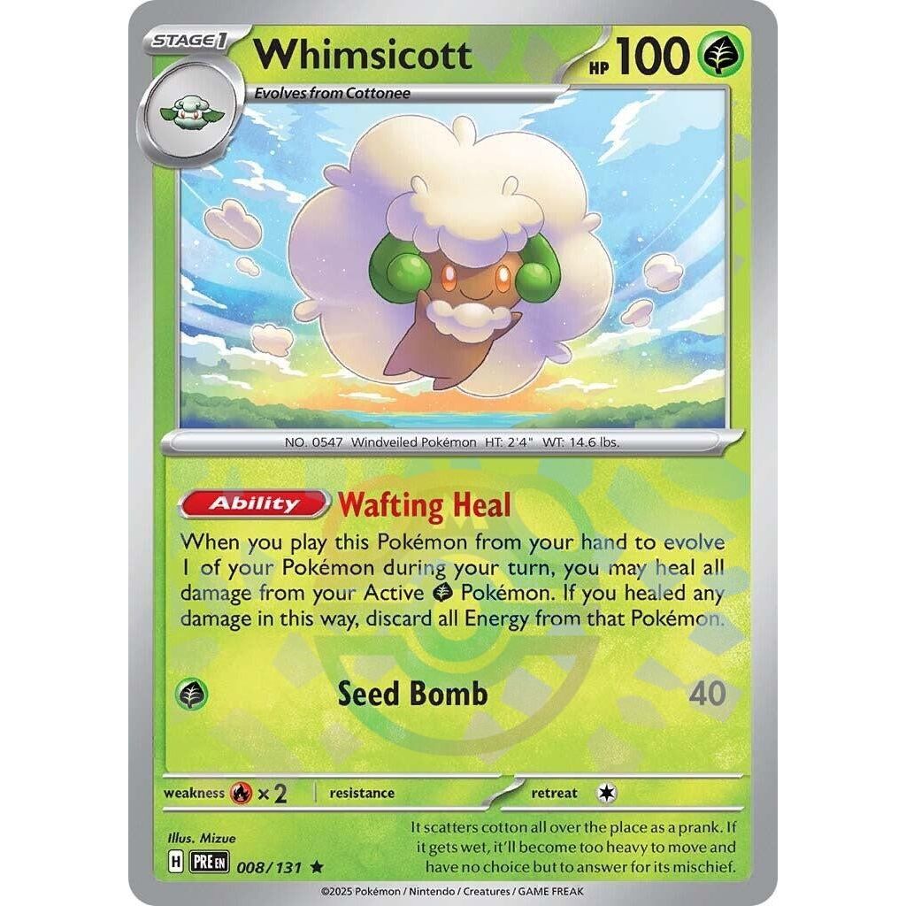 Image for Whimsicott (Master Ball Pattern) (008/131) (PRE) - Pokemon