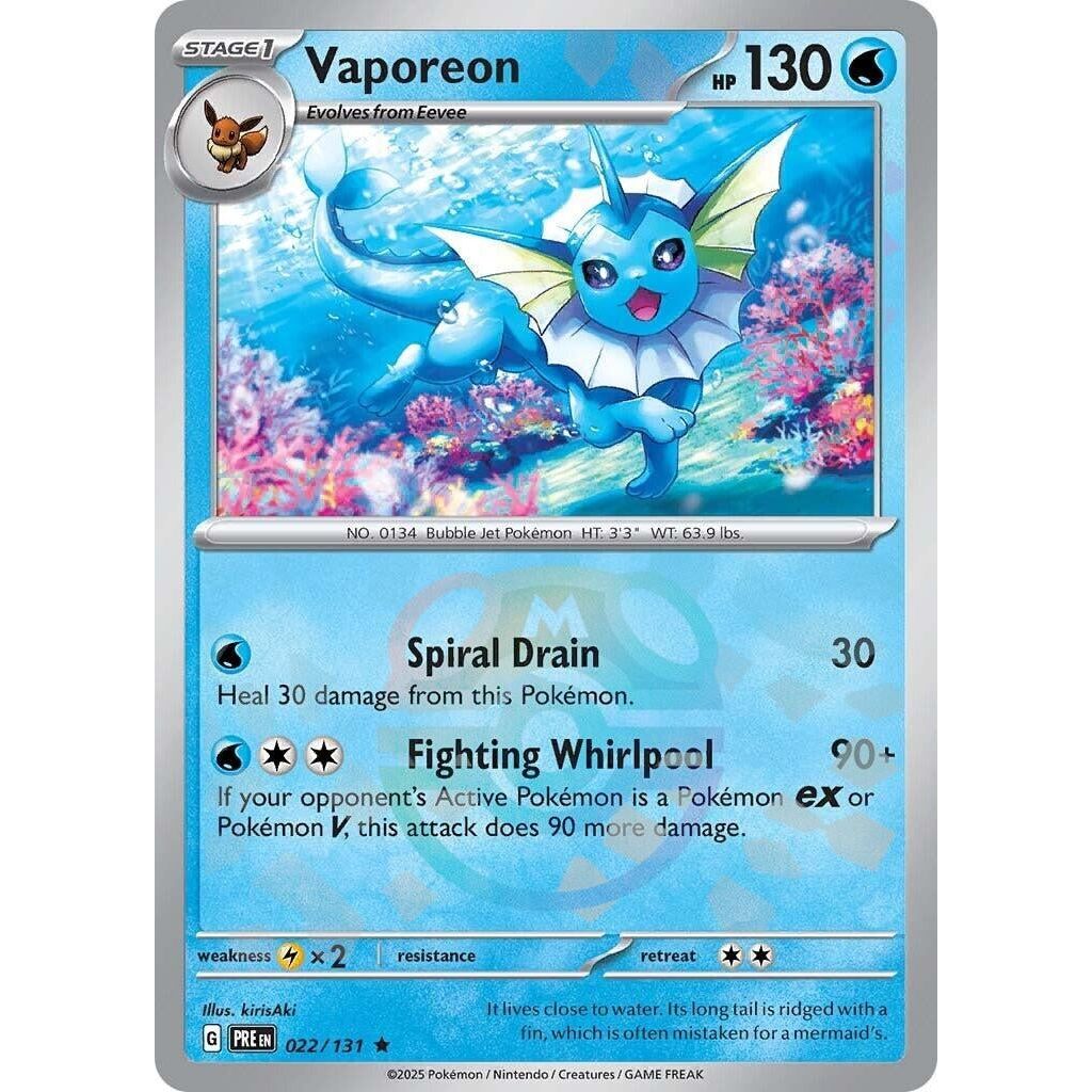 Image for Vaporeon (Master Ball Pattern) (022/131) (PRE) - Pokemon