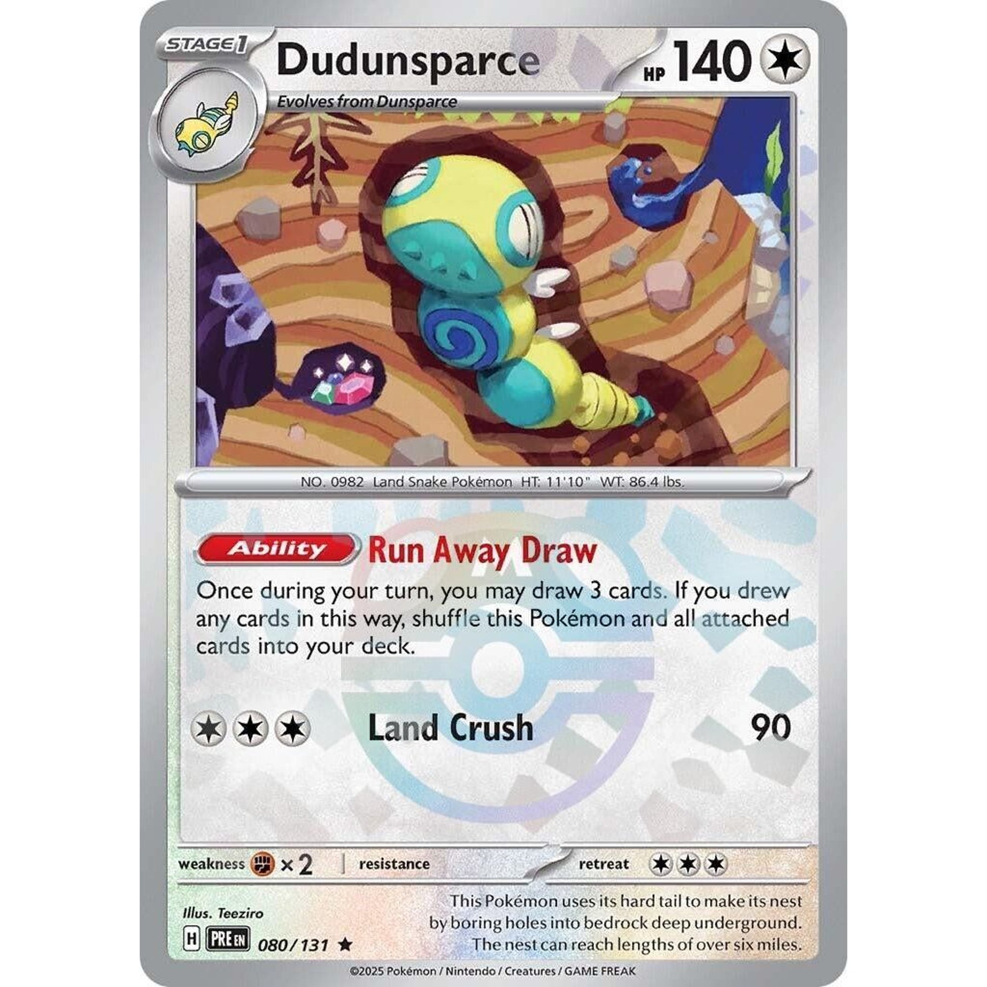 Image for Dudunsparce (Master Ball Pattern) (080/131) (PRE) - Pokemon