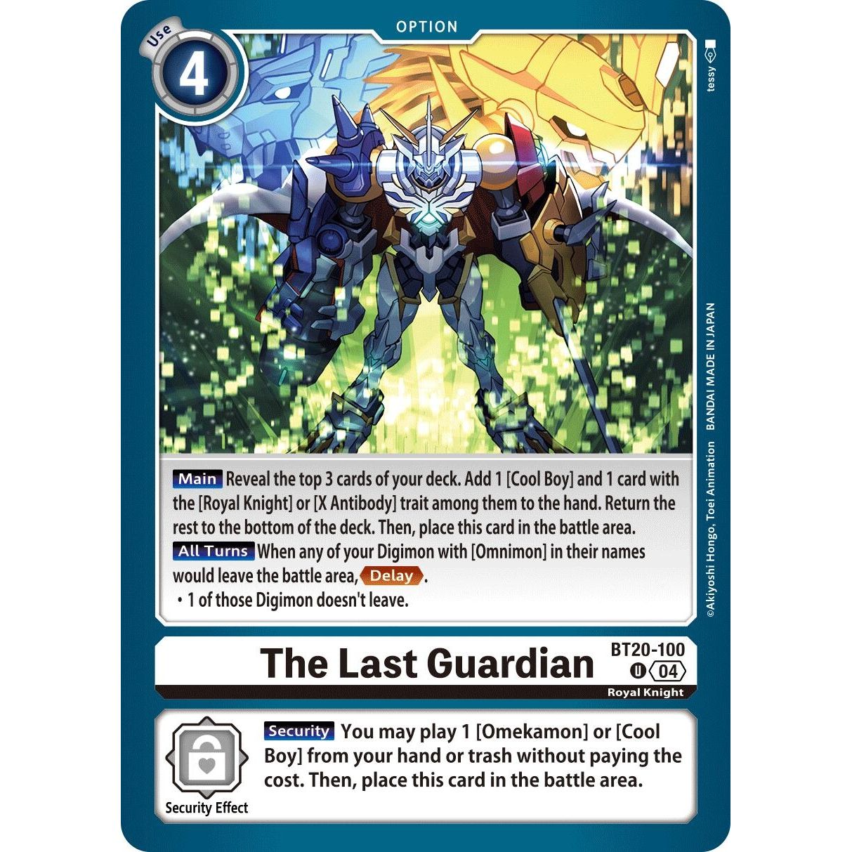 Image for The Last Guardian (BT20-100 U) (BT19-20) - Digimon Card Game