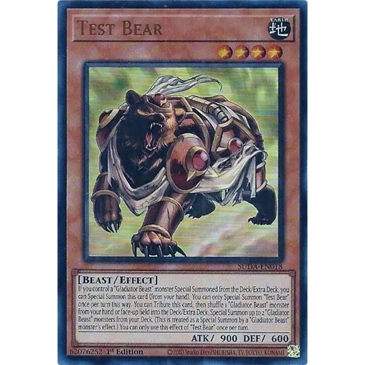 Image for Test Bear (SUDA-EN018) (SUDA) - YuGiOh