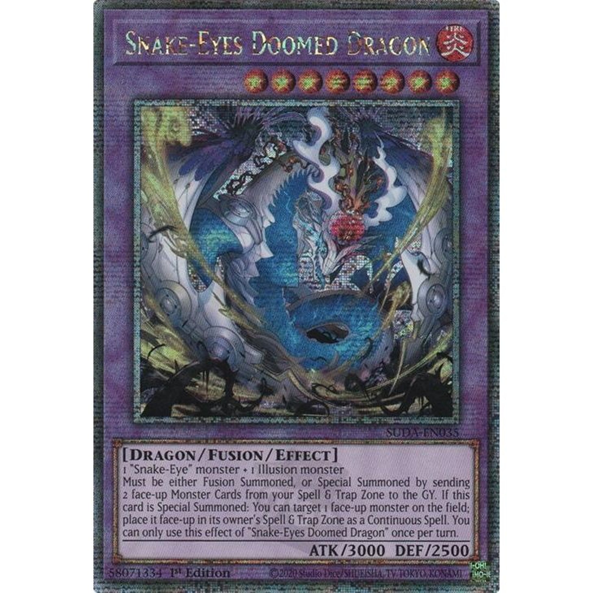 Image for Snake-Eyes Doomed Dragon (Quarter Century Secret Rare) (SUDA-EN035) (SUDA) - YuGiOh
