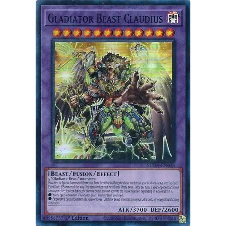 Image for Gladiator Beast Claudius (SUDA-EN038) (SUDA) - YuGiOh
