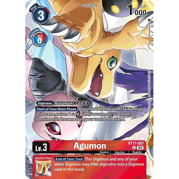 Image for Agumon (Omnimon Binder Set) (BT17-007 R) (BT17) - Digimon Card Game