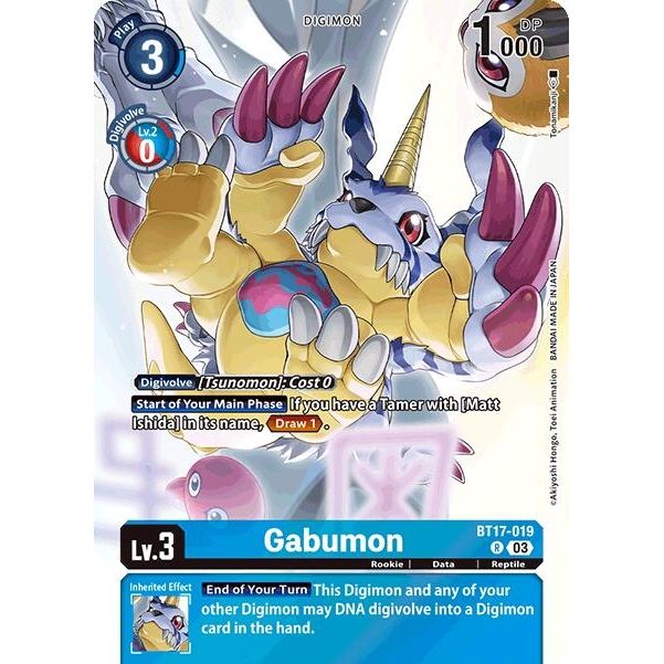 Image for Gabumon (Omnimon Binder Set) (BT17-019 R) (BT17) - Digimon Card Game