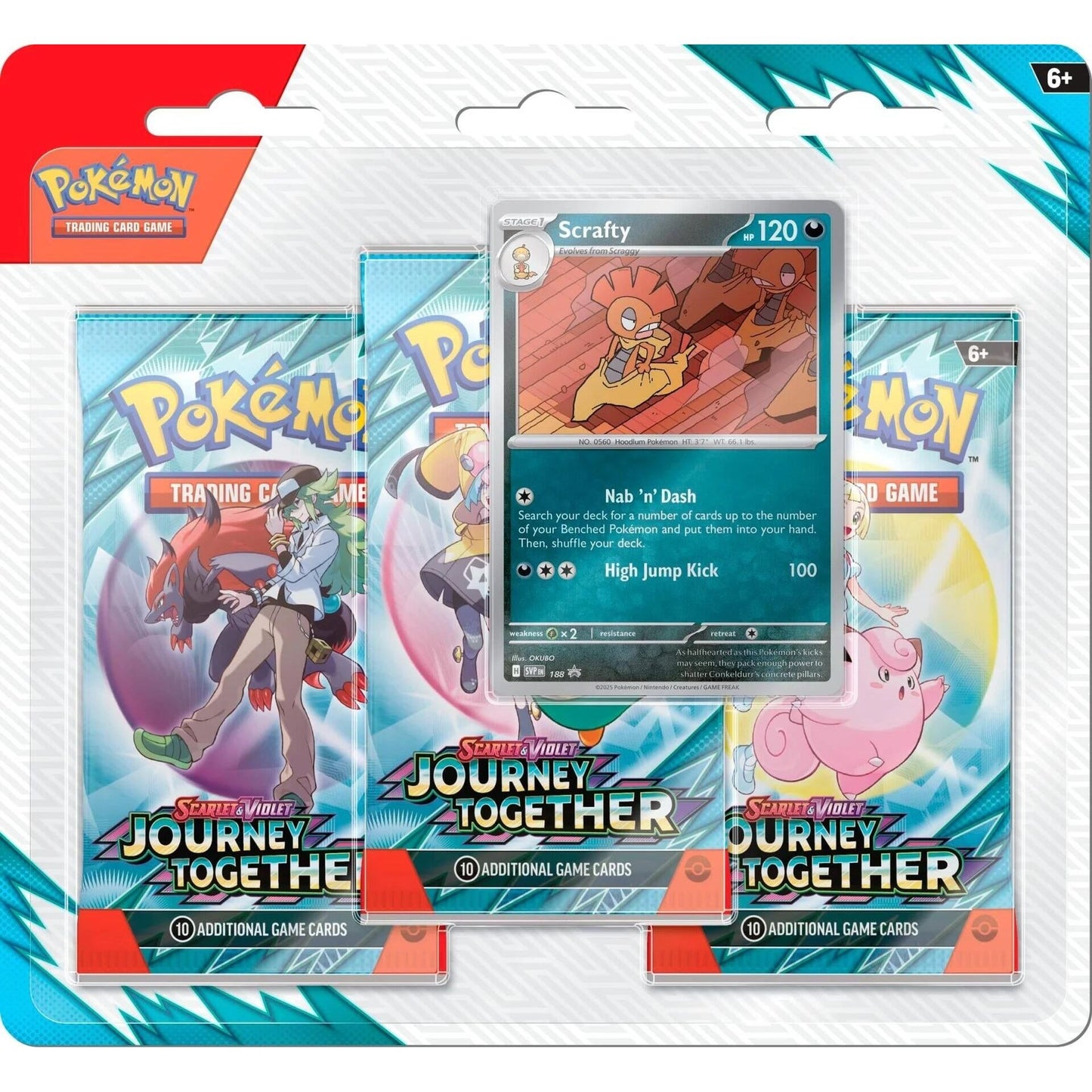 Image for Journey Together 3 Pack Blister [Scrafty] - Pokemon
