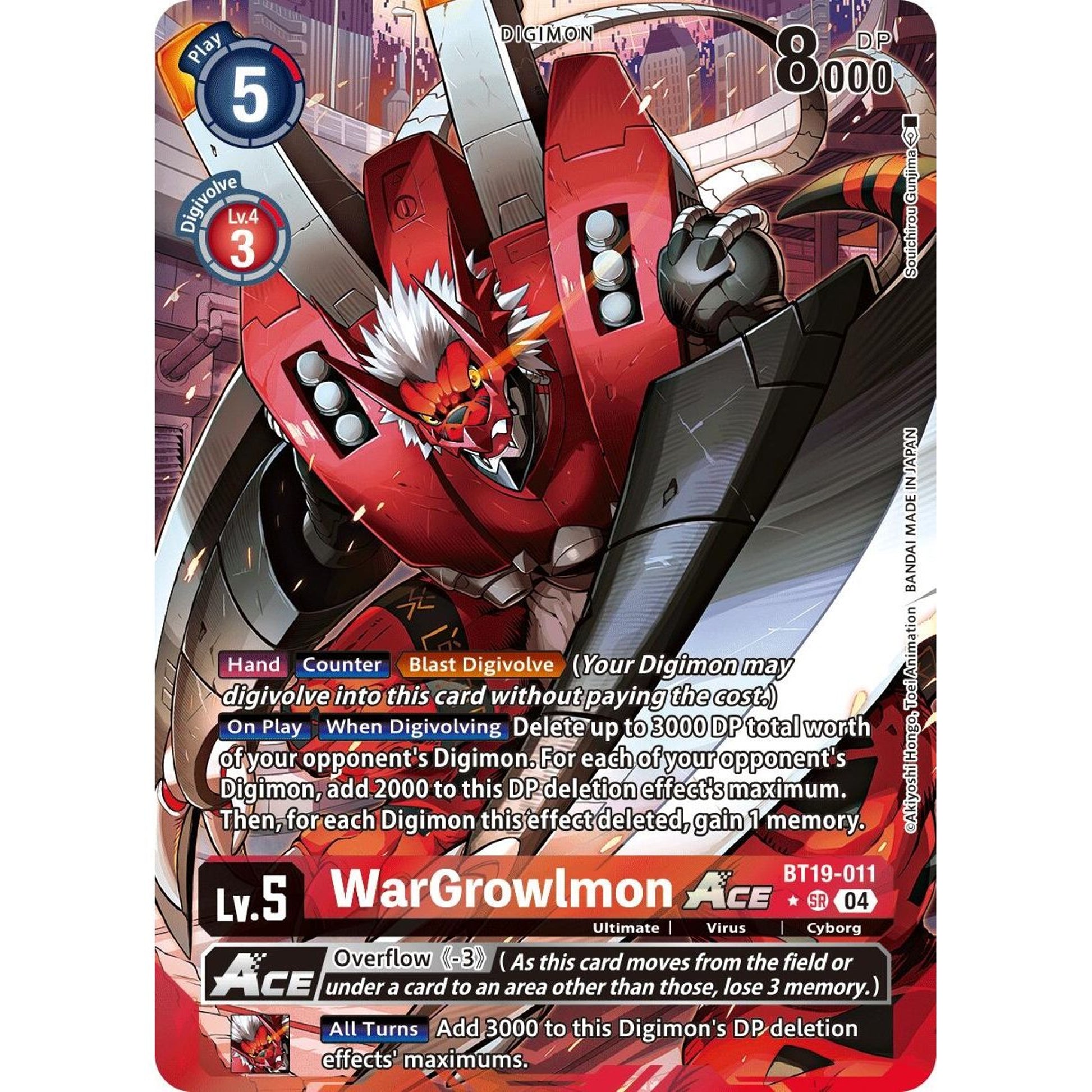 Image for WarGrowlmon ACE (Alternate Art) (BT19-011 SR) (BT19-20) - Digimon Card Game