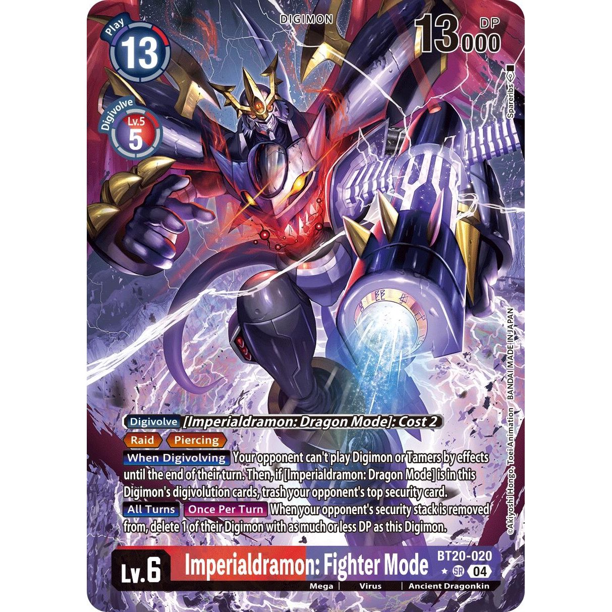 Image for Imperialdramon: Fighter Mode (Alternate Art) (BT20-020 SR) (BT19-20) - Digimon Card Game