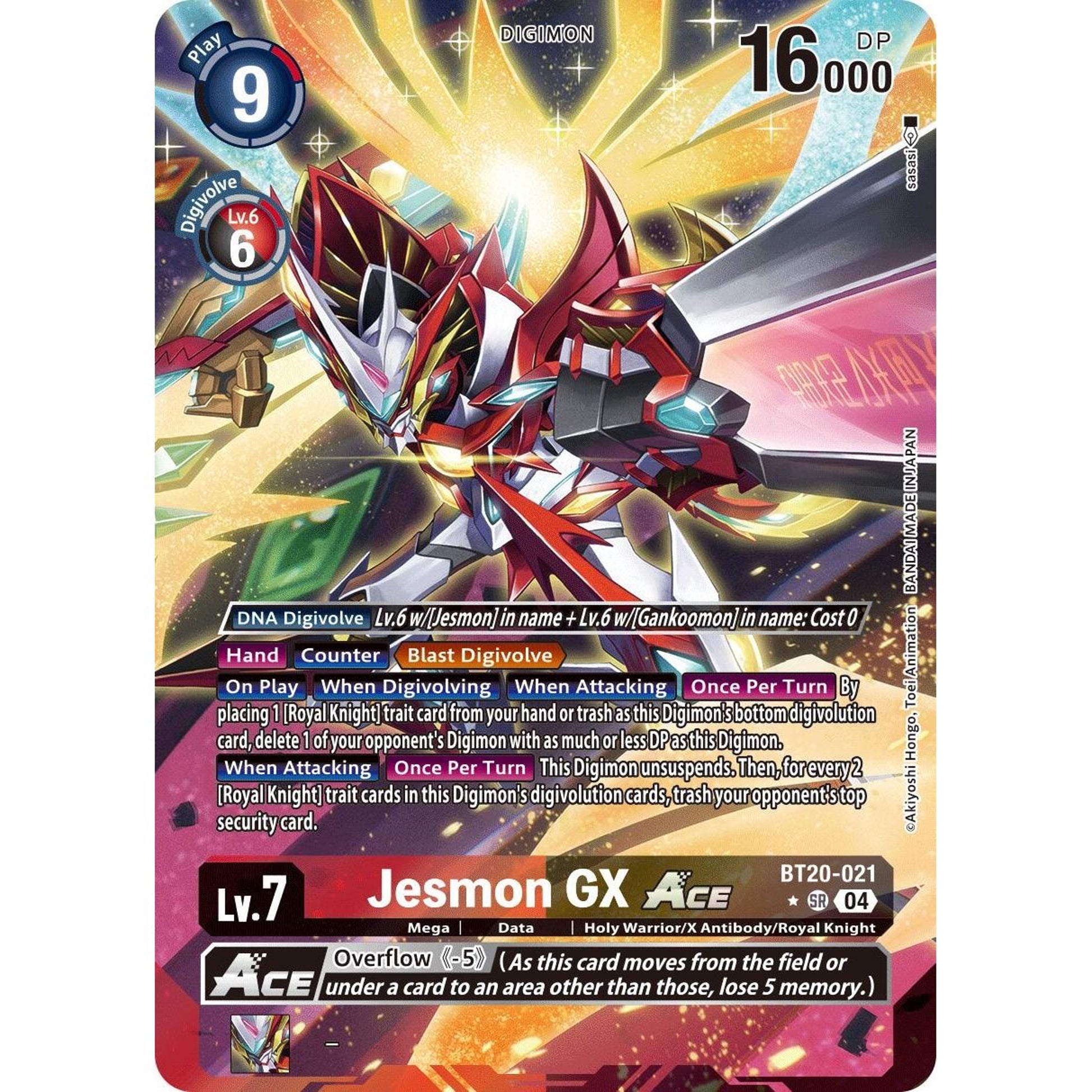 Image for Jesmon GX ACE (Alternate Art) (BT20-021 SR) (BT19-20) - Digimon Card Game