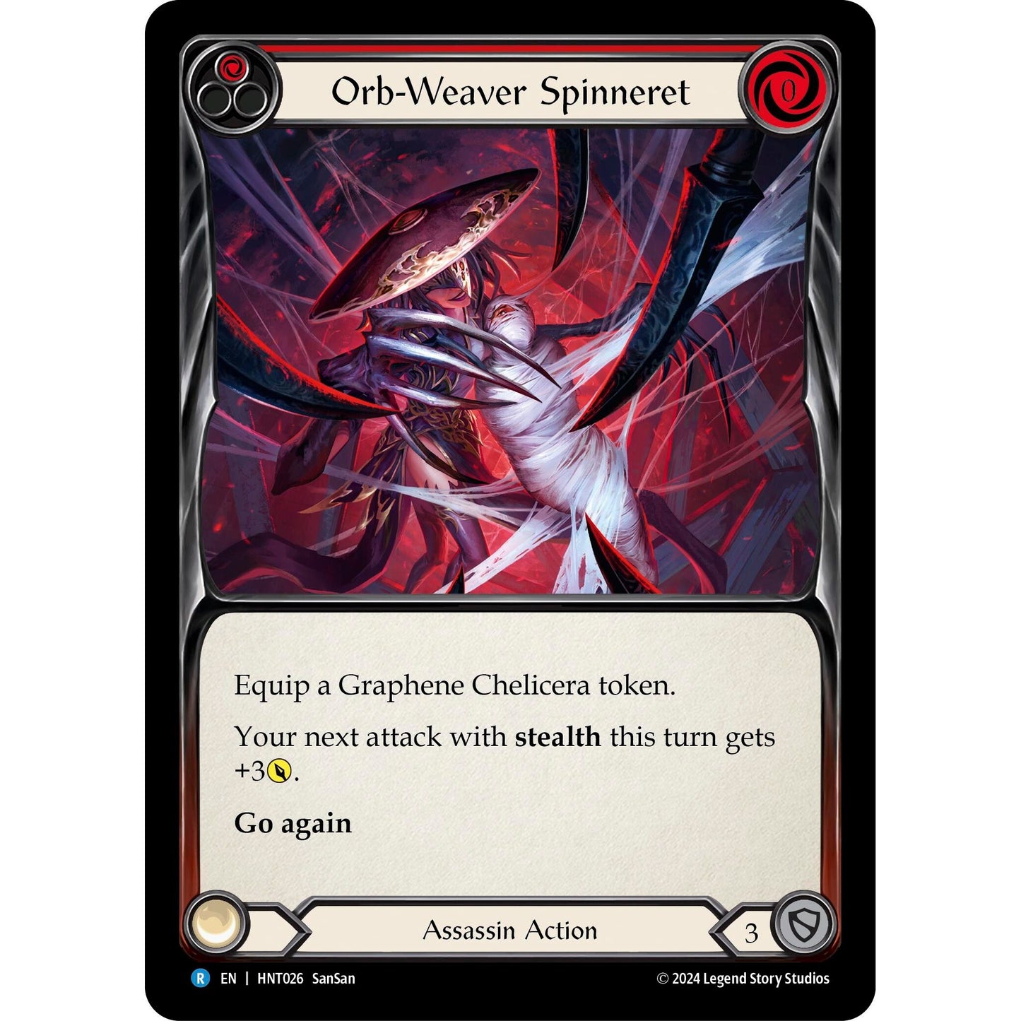 Image for Orb-Weaver Spinneret (Red) (HNT026) - Flesh and Blood TCG
