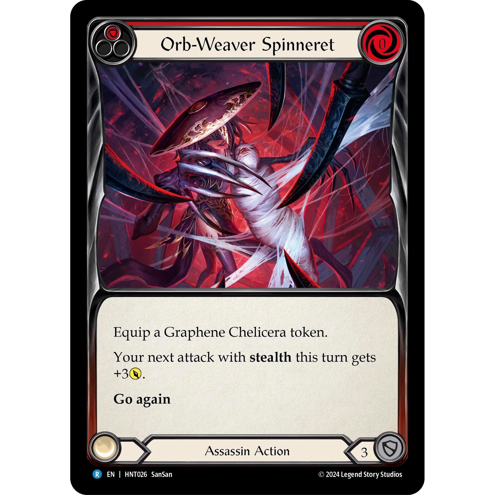 Image for Orb-Weaver Spinneret (Red) (HNT026) - Flesh and Blood TCG