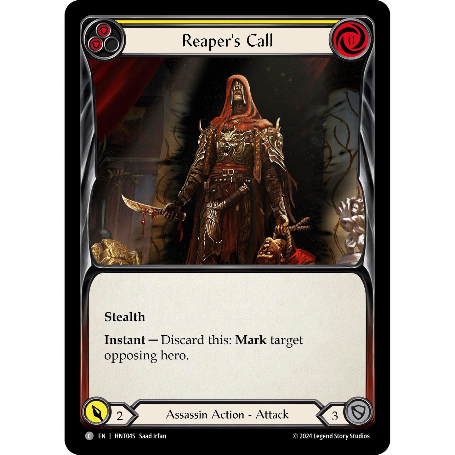 Image for Reaper's Call (Yellow) (HNT045) - Flesh and Blood TCG