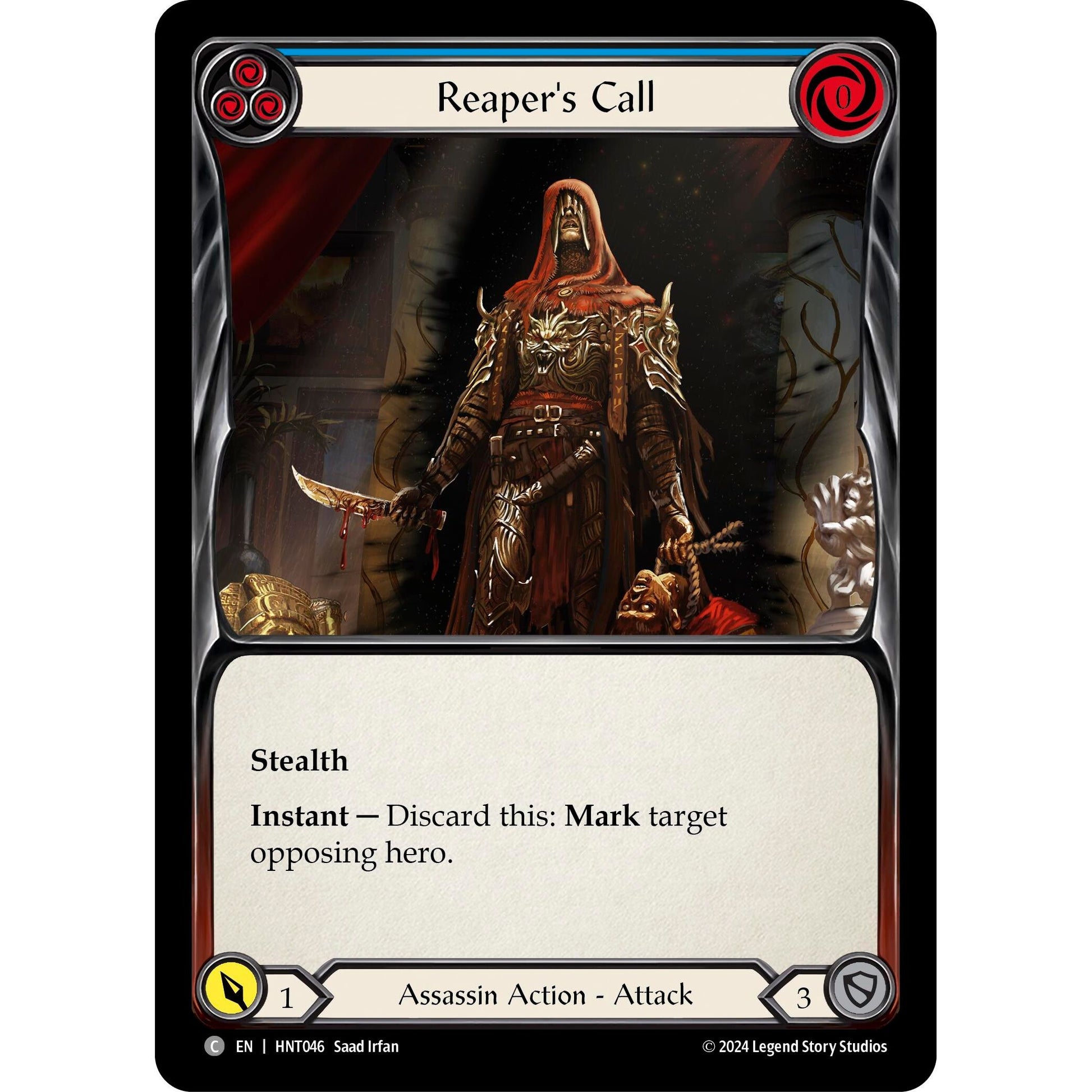 Image for Reaper's Call (Blue) (HNT046) - Flesh and Blood TCG