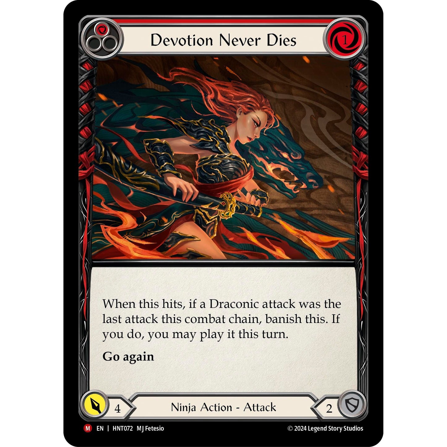 Image for Devotion Never Dies (HNT072) - Flesh and Blood TCG