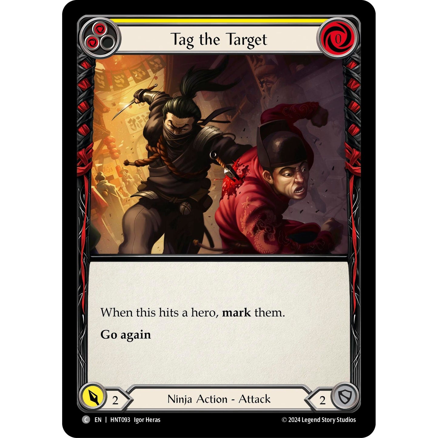 Image for Tag the Target (Yellow) (HNT093) - Flesh and Blood TCG