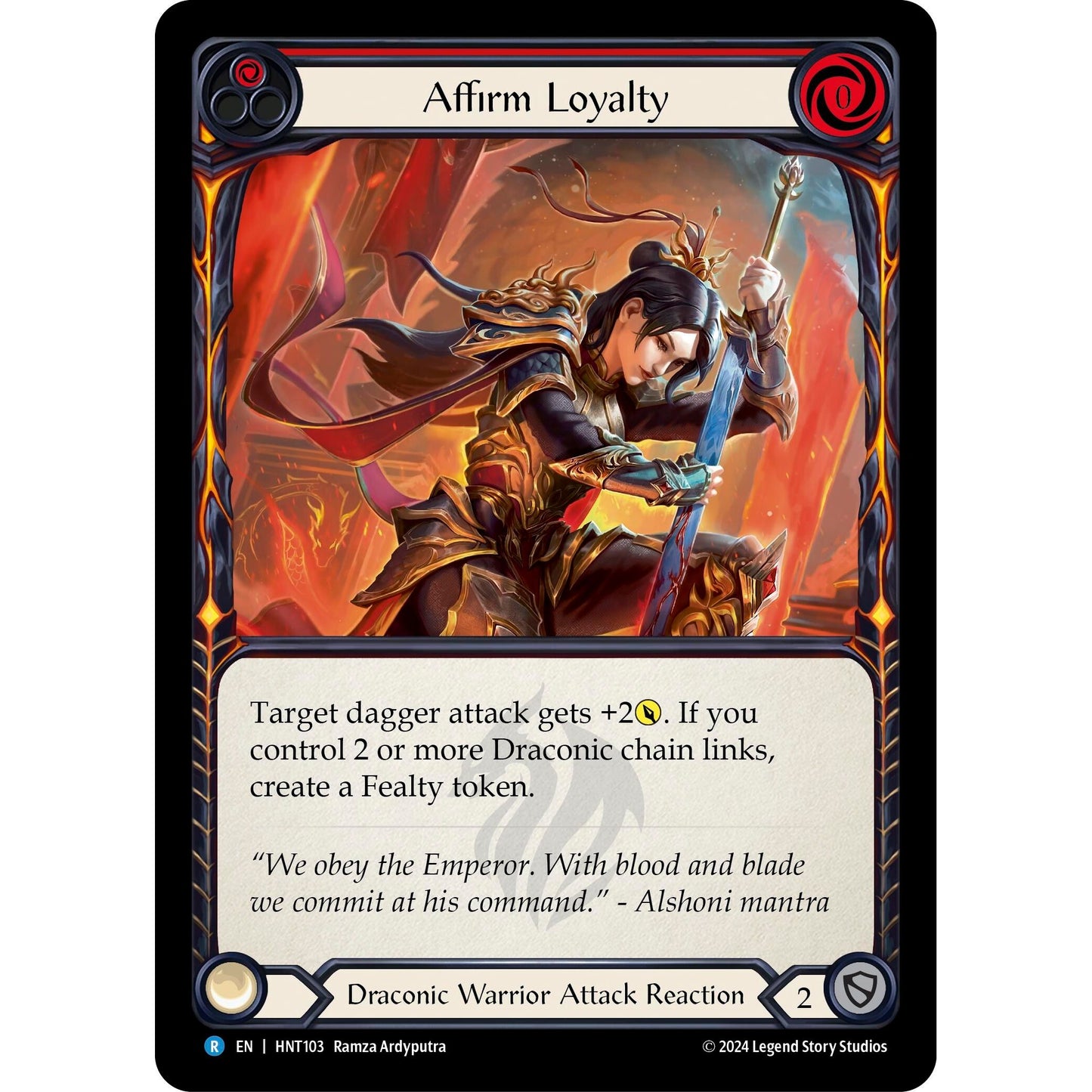 Image for Affirm Loyalty (Red) (HNT103) - Flesh and Blood TCG