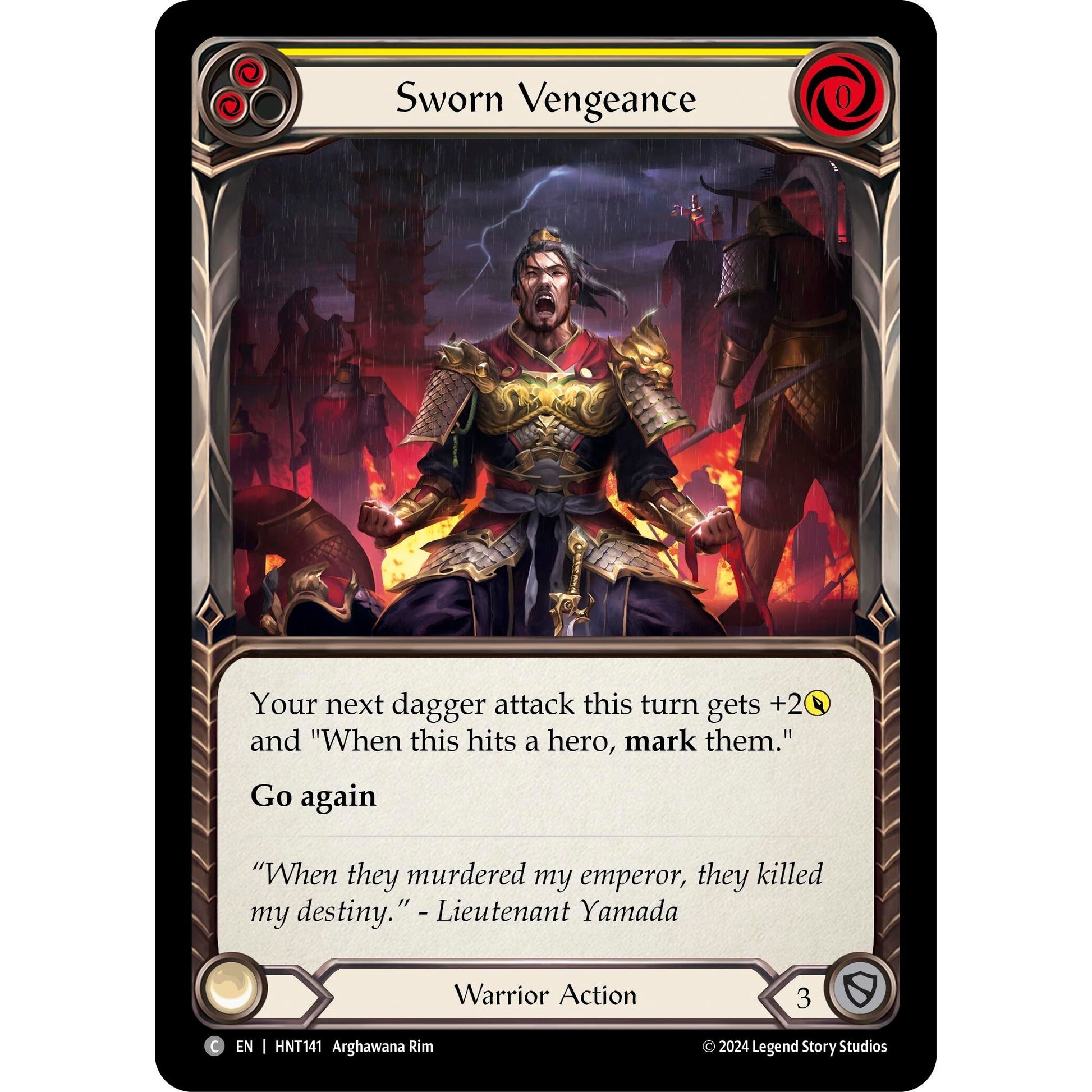 Image for Sworn Vengeance (Yellow) (HNT141) - Flesh and Blood TCG