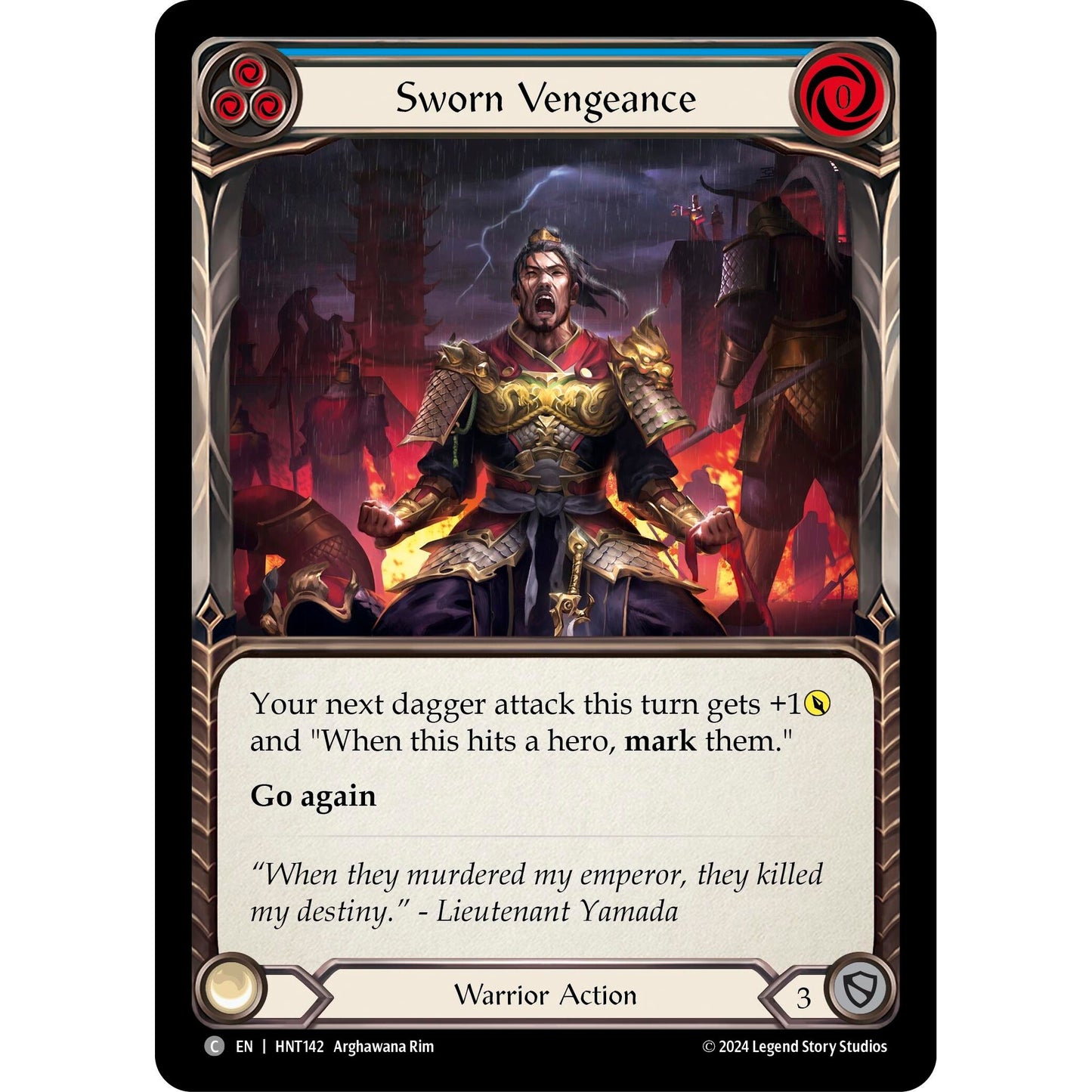 Image for Sworn Vengeance (Blue) (HNT142) - Flesh and Blood TCG