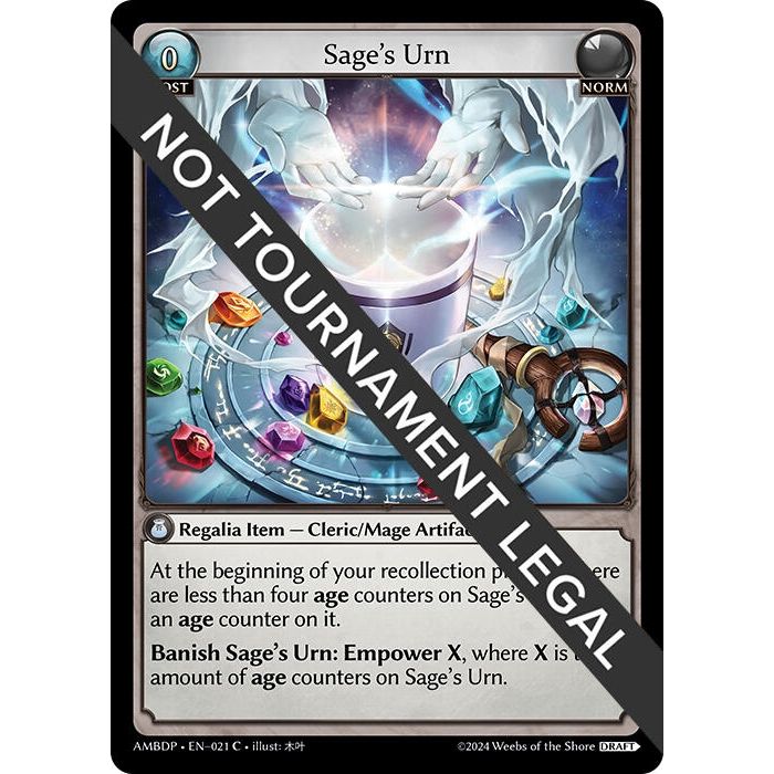 Image for Sage's Urn (021) (AMBDP) - Grand Archive TCG