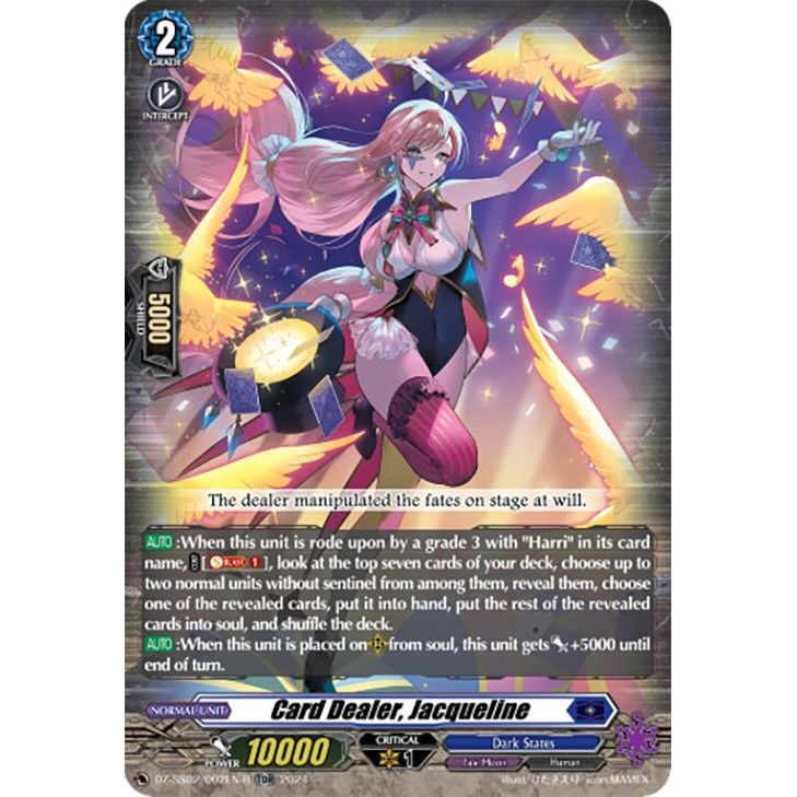 Image for Card Dealer, Jacqueline (TDR) (DZ-SS02/002EN-R) (DZ-SS02) - Cardfight Vanguard