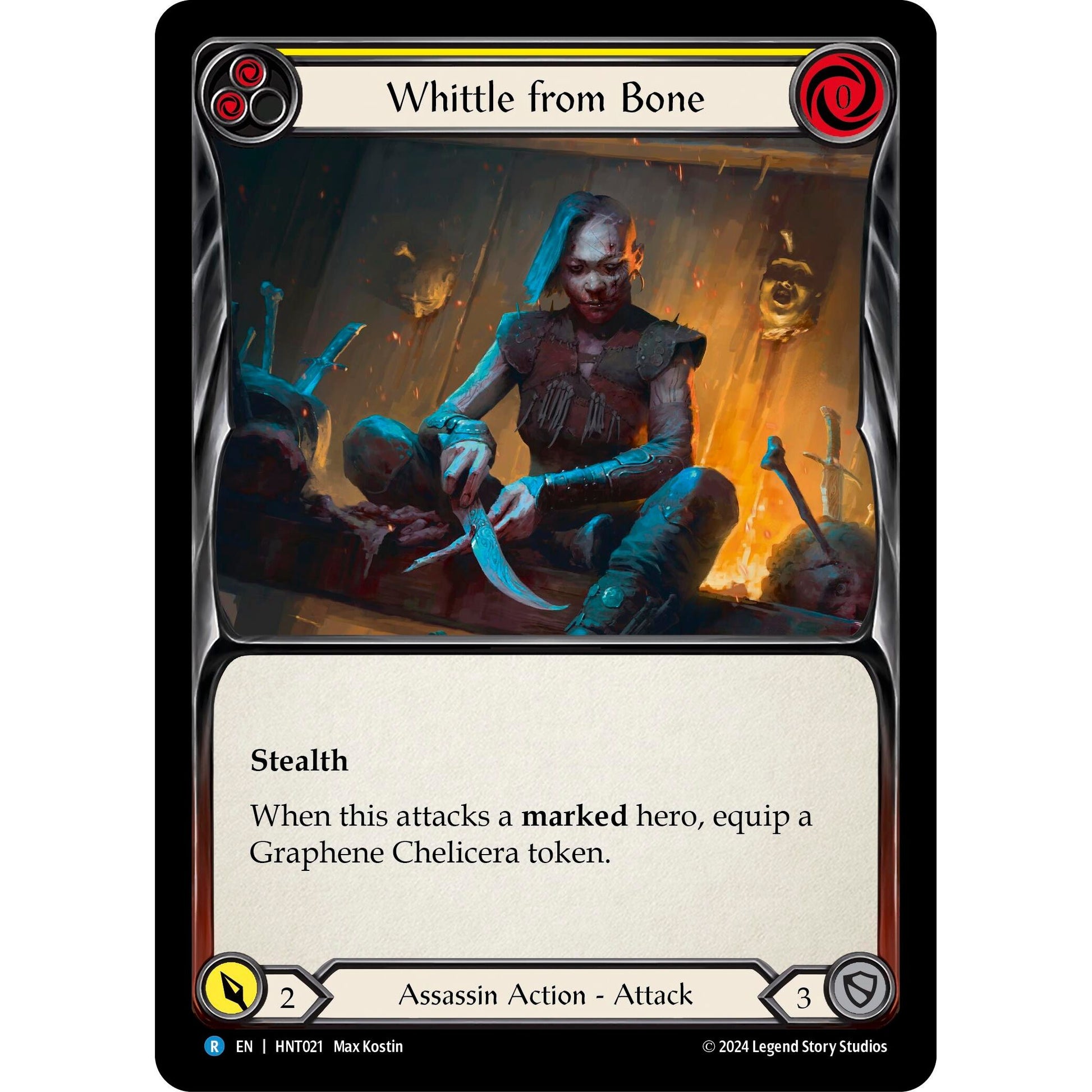 Image for Whittle from Bone (Yellow) (HNT021) - Flesh and Blood TCG