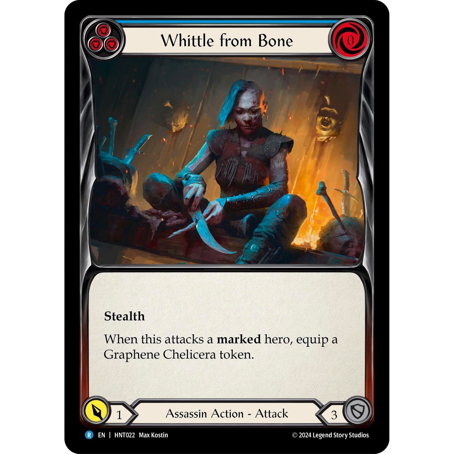 Image for Whittle from Bone (Blue) (HNT022) - Flesh and Blood TCG