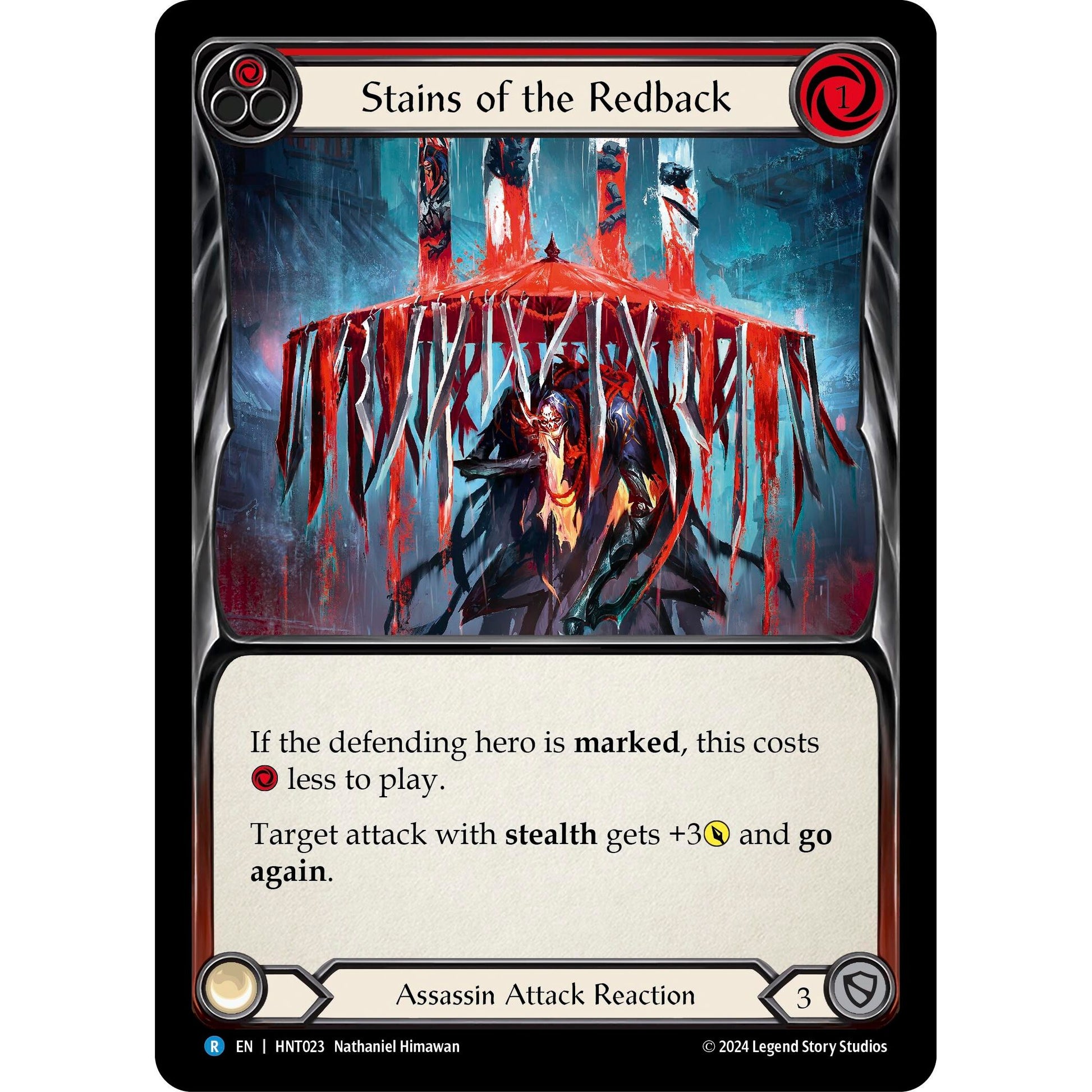 Image for Stains of the Redback (Red) (HNT023) - Flesh and Blood TCG